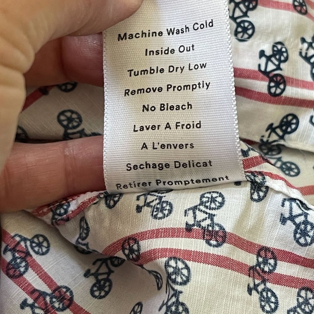 Anthropologie Grayson The Hero Victoria Bike Button Up Top Bicycles Womens 8/10 - Picture 8 of 9